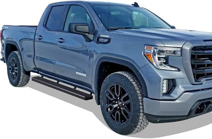 APS 6in Stainless Steel Running Boards Compatible with Chevy Silverado GMC Sierra 1500 2019-2026 Crew Cab & 2500 HD 3500 HD 2020-2026 (Silverado 1500 LTD Sierra 1500 LD 2022)