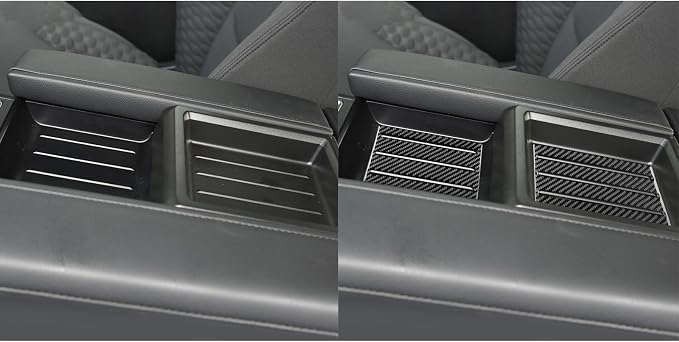 NVCNX Real Premium Carbon Fiber for Toyota Tundra 2022-2026 2023 2024 2025 SR5/Limited/SR Car Center Console Armrest Organizer Insert Mat Cover Interior Trim Accessories Overlay Sticker Decal 2PCs