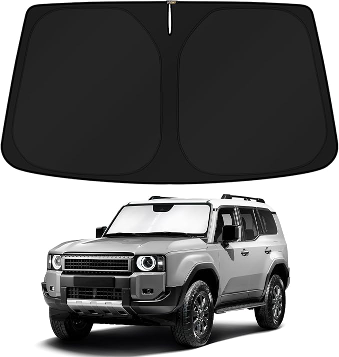 KUST Windshield Sun Shade for 2024 2025 2026 Toyota Land Cruiser Accessories Custom Fit Full Covered Sunshade Block UV Rays Keep Your Car Cooler