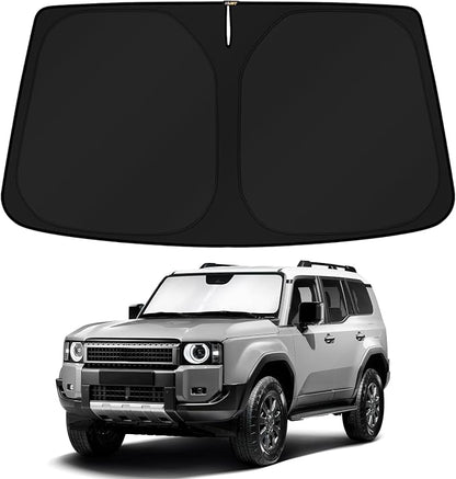 KUST Windshield Sun Shade for 2024 2025 2026 Toyota Land Cruiser Accessories Custom Fit Full Covered Sunshade Block UV Rays Keep Your Car Cooler