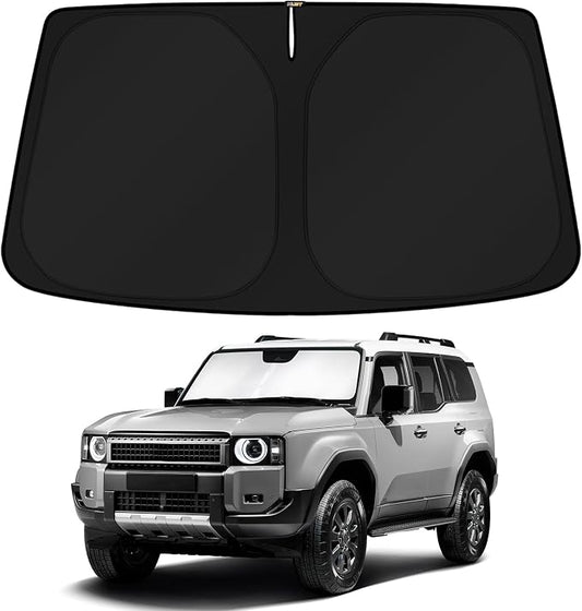 KUST Windshield Sun Shade for 2024 2025 2026 Toyota Land Cruiser Accessories Custom Fit Full Covered Sunshade Block UV Rays Keep Your Car Cooler