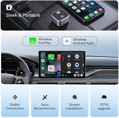 Upgraded Wireless CarPlay Adapter for Mazda CX30 2020-2025, Mini Wired to Wireless Box, Plug and Play, Compatible with Apple and Android