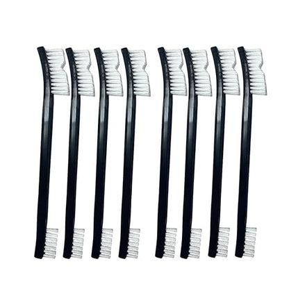 8-Pack Heavy-Duty Scrub Brush: Wire & Nylon Brushes for Grills, Guns & Sneakers – Heat-Resistant + Ergonomic Non-Slip Handle for Contains Gun Cleaning Supplies, Masonry Brush & Compact Travel Brushs