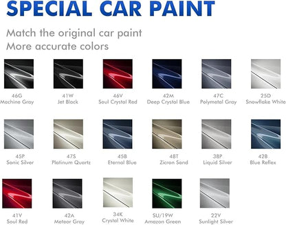 22V Sunlight Silver Touch Up Paint Compatible with Mazda, DIY Car Paint Scratch Repair, Quick & Easy Fix Automotive Scratch Repair for Mazda3/MX-5/Mazda5/RX-8/Miata/Protege