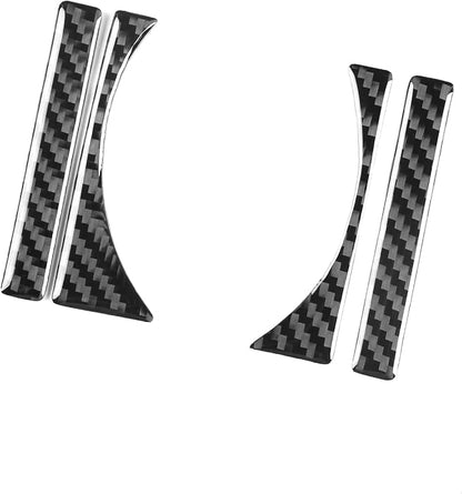 Compatible with Dodge Charger 2008 2009 2010 Real Premium Soft Carbon Fiber Decor Car Speedometer Sides Trim Strip Sticker Interior Accessories Decal Cover 4pcs Black