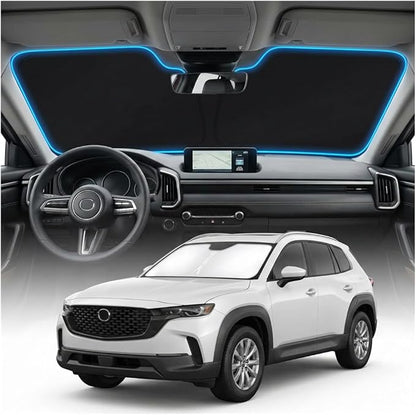 for Mazda CX50 Sun Shade Windshield Cover - Custom Fit CX-50 Accessories 2023-2025 2026 Sunshade Foldable UV Protection & Heat Shield Sun Visor Accessories