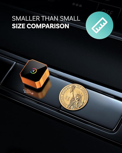 2026 Aimoon Mini Wireless CarPlay Adapter Upgrade Wired to Wireless for CarPlay & Android Auto Plug and Play Fast Auto-Reconnect Stable Control Zero Delay Car Play for iPhone iOS 10+ Android 11+
