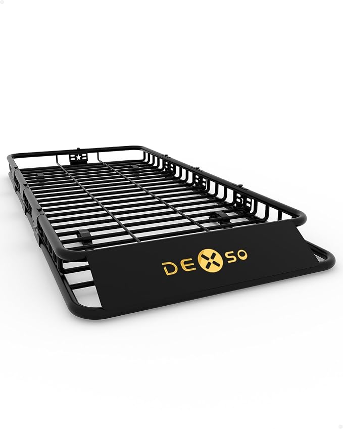 DEXSO 84" x 39" Universal Roof Rack Basket, 200 Lbs Capacity Rooftop Cargo Carrier Basket with Extension Luggage Rack Heavy Duty for SUVs, Trucks, Vehicles