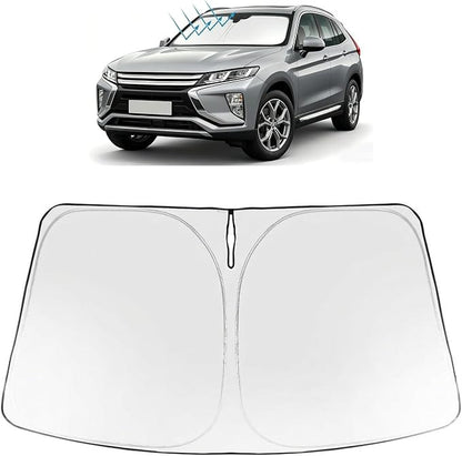 Proadsy Windshield Sun Shade Custom Fit Mitsubishi Eclipse Cross 2018-2026 Foldable Front Sunshade Protector Sun Visor Blocks UV Rays Keep Car Cooler Accessories