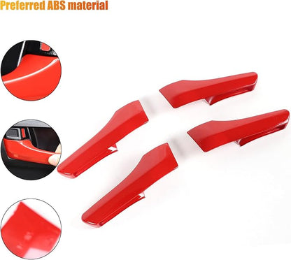 CHEAYAR Car Inner Door Handles Cover Trim Compatible with Toyota Tacoma 2016-2022, Auto Inner Door Handles Cover Interior Door Handles Protector Trim Decorate Covers Accessories (red)