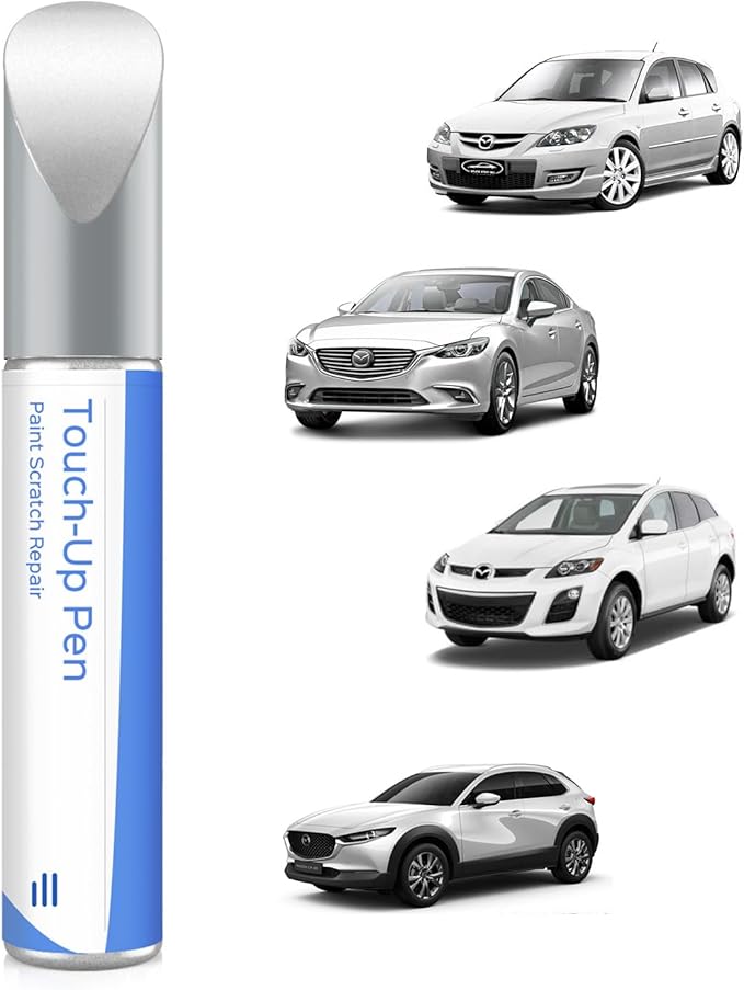 25D/26G Snowflake White Pearl Tricoat Touch Up Paint Compatible with Mazda Exact Match Chips and Nicks Touch Up