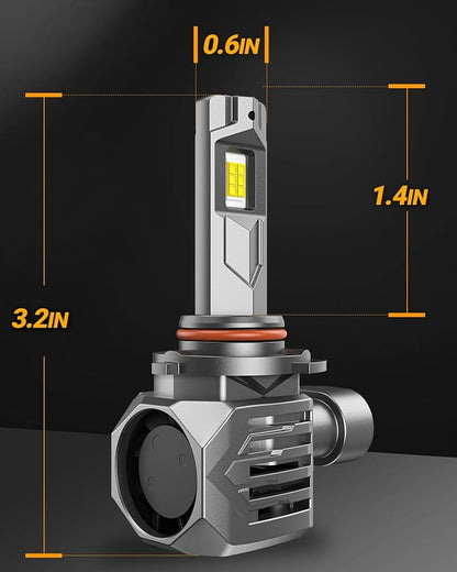 SEALIGHT S7S 𝐇𝟏𝟏/𝐇𝟖/𝐇𝟗 9005/HB3 Light, 120000LM Brightest Bulbs, 6500K White, Easy Installation,10 Years Lifespan, Plug-N-Play, 4 Pack