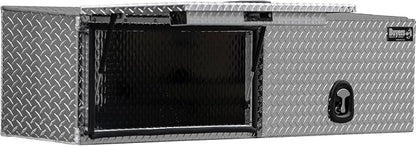 Buyers Products 1701351 Topsider Truck Tool Box, 16x13x72 Inch Diamond Tread Aluminum, Dual Flip-Up Doors, Locking Compression Latches, Weather Resistant, No-Drill Mount, Made in USA