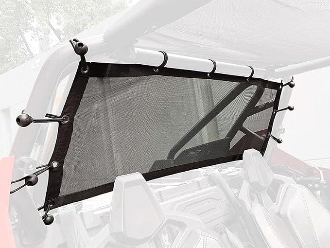 Upgrade Boat Storage Bag,Mesh Suspended Storage Organizer, Cargo Net Pocket Organizer Pouch Bag,Boat,Truck SUV Travel Long Road Trip Camping Interior Accessories with 6 pcs Elastic Ring (24 INCH)