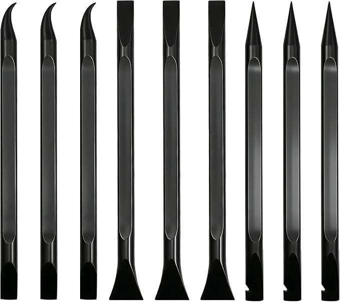 Car Detailing Pick Set, 3 Different Crevice Cleaning Tool for Tight Spaces, Easy to Remove Stickers, Labels, Oil Stains, Food, Dirt (Black) | Car Crevice Cleaning Tool for Clean Small Narrow Spaces and Gaps