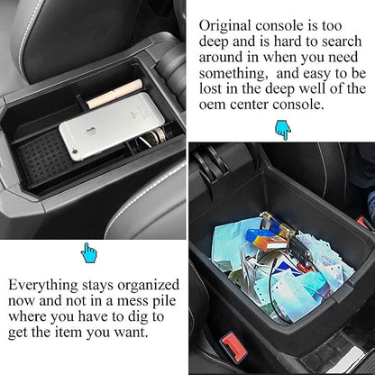 Center Console Organizer Tray Compatible with Toyota RAV4 2013 2014 2015 2016 Storage Box ABS Tray Insert Organizer Glove Pallet