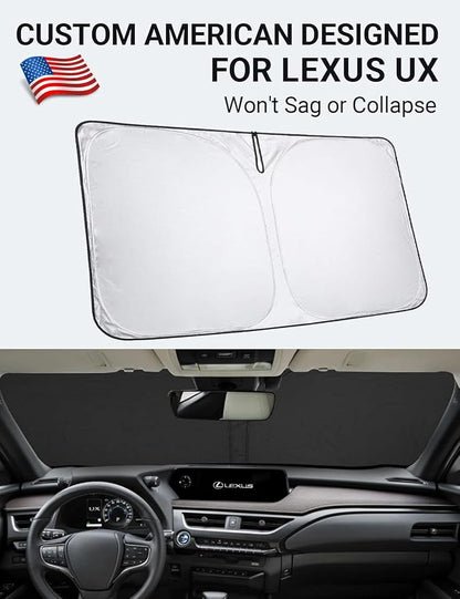 Proadsy for Lexus UX 2019-2024 2025 2026 Windshield Sun Shade 4-Layer Foldable Front Sunshade Protector Sun Visor Blocks UV Rays Keep Car Cooler