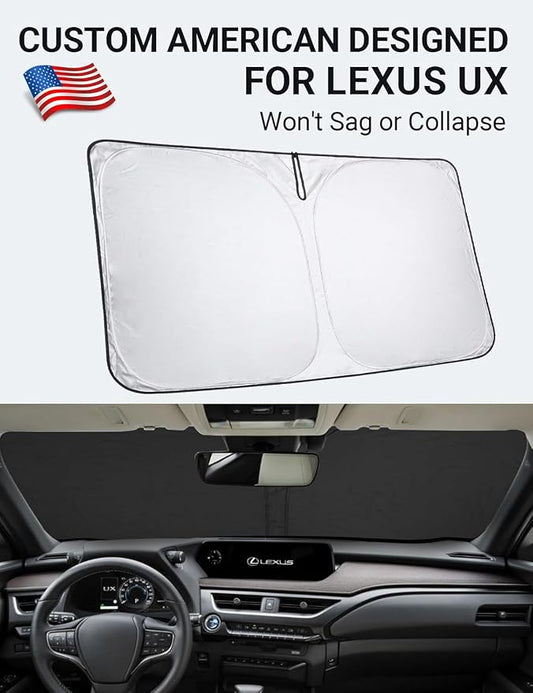 Proadsy for Lexus UX 2019-2024 2025 2026 Windshield Sun Shade 4-Layer Foldable Front Sunshade Protector Sun Visor Blocks UV Rays Keep Car Cooler