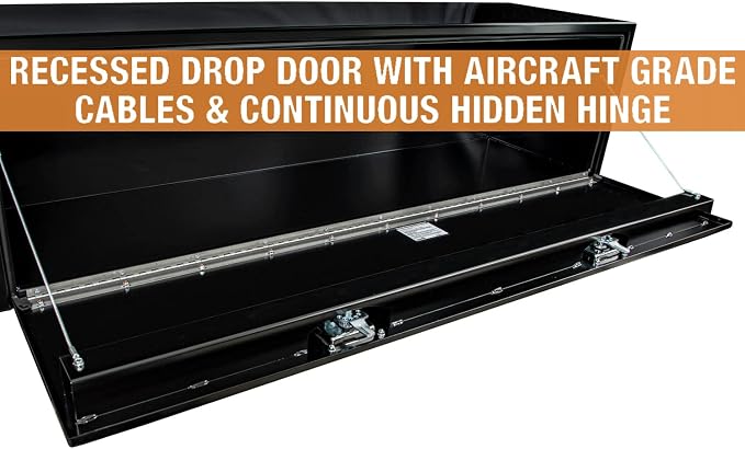 Buyers Products 1704303 Black Steel Underbody Truck Tool Box – 24 x 24 x 30 Inch - Truck Bed & Underbelly RV Storage Box, Locking T-Latch, Weather-Resistant, Heavy-Duty Flatbed Job Box, Made in USA
