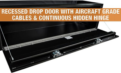 Buyers Products 1704303 Black Steel Underbody Truck Tool Box – 24 x 24 x 30 Inch - Truck Bed & Underbelly RV Storage Box, Locking T-Latch, Weather-Resistant, Heavy-Duty Flatbed Job Box, Made in USA