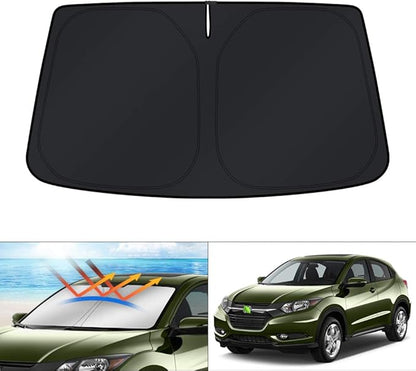KUST Windshield Sun Shade for Honda HR-V 2016 2017 2018 2019 2020 2021 2022 HRV Accessories Sunshades Window Sun Visors Foldable Blocks UV Rays Keep Cars Cooler