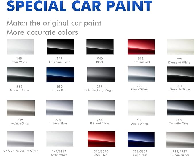 650 Arctic White Touch Up Paint Compatible with Mercedes Benz, DIY Car Paint Scratch Repair, Quick & Easy Fix Automotive Scratch Repair for C/CLA/CLK/G/GLA/M/E/SLK/R