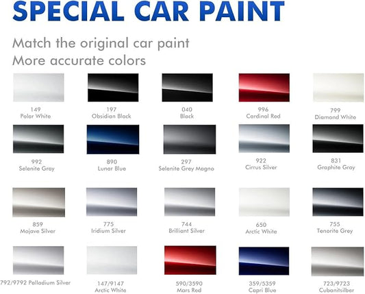 744 Brilliant Silver Touch Up Paint Compatible with Mercedes Benz, DIY Car Paint Scratch Repair, Quick & Easy Fix Automotive Scratch Repair for C/CLK/G/M/E/S/SL/SLK/Sprinter/Vito/Viano/Metris