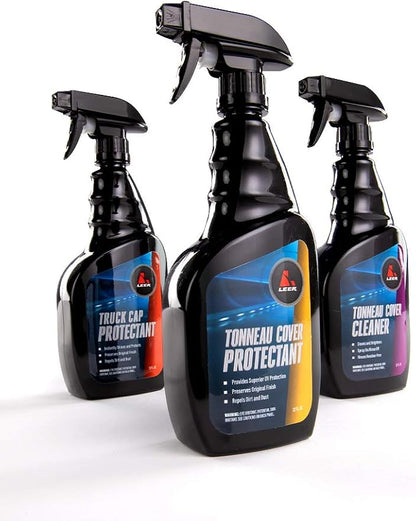 LEER Gear | Tonneau & Truck Bed Cover Cleaner | Use Safely on Rubber, Vinyl, and Plastic Surfaces, Fiberglass, Clear Coat, Plastic, Stainless Steel and More; 22 ounces