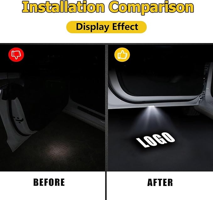 4Pcs Car Door Lights Logo Projector,Never Fade HD LED Door Welcome Projector Lights Compatible with LS/ES/is/LX/RX/GS/GX/RC Car Accessories,3D Ghost Shadow Lamp