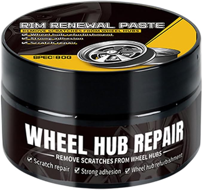 Tire and Wheel Polish – Wheel Shine Agent, Hub Cleaner | 80g High-Gloss Scratch-Resistant Restorer for Auto Detailing, RVs, Motorcycles, Trucks, Marine Vehicles, and ATV Rims