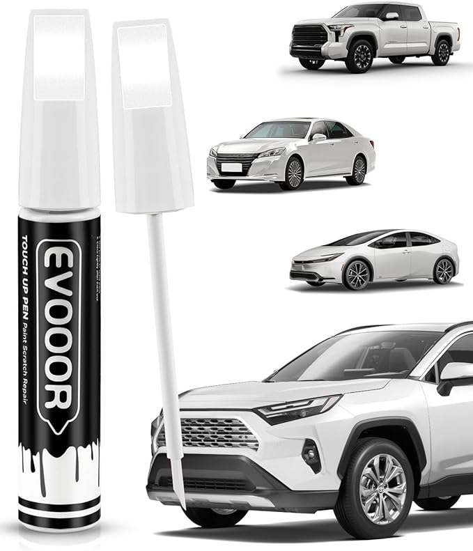 070 Blizzard Pearl Tricoat Touch Up Paint Compatible with Toyota Exact Match 2 in 1 Touch up Paint for Chips and Nicks Repair
