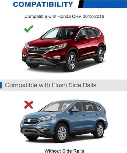 Wonderdriver Roof Rack Cross Bars Fit for Honda CRV CR-V 2012 2013 2014 2015 2016 with Side Rails, Aluminum Roof Rails Crossbars cargo bars Canoe Bike Kayak Car Snowboard Rooftop Cargo Carrier Luggage