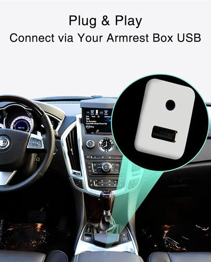 Car Bluetooth Adapter Compatible for 2010-2012 Cadillac SRX with USB Port,High-Resolution Audio Bluetooth Receiver iPod Music Sourse