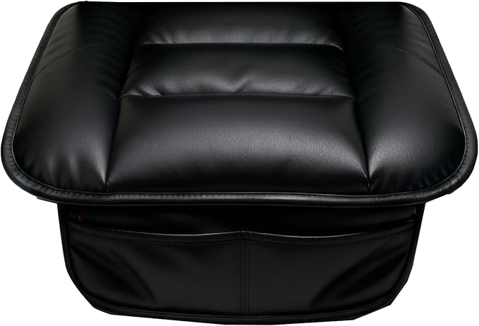 CORRIDOR Genuine Leather Seat Cushion for Car - Handmade - Relieve Hip, Pressure and Sciatica Pain - Ideal for Lower Back Pain - for Office Chair and Car Seat (Premium Black, Cushion)