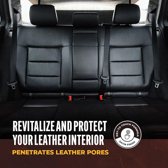 Legendary Leather Conditioner 16oz - Cleans, Conditions & Protects Car Interior - Leather Cleaner and Restorer for Car Seats, Plastics & Vinyl | Satin Finish, Non-Greasy