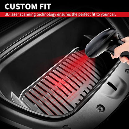 LASFIT Premium Extra Thick Front Trunk Mats for Tesla Model Y 2025 2024 2023 2022 2021 2020, All Weather Frunk Mats TPE Cargo Liner Custom Fit Cargo Mat