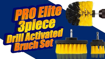 ProElite 3 Piece Drill Activated Brushes, Car Wash Kit, Cleaning Supplies