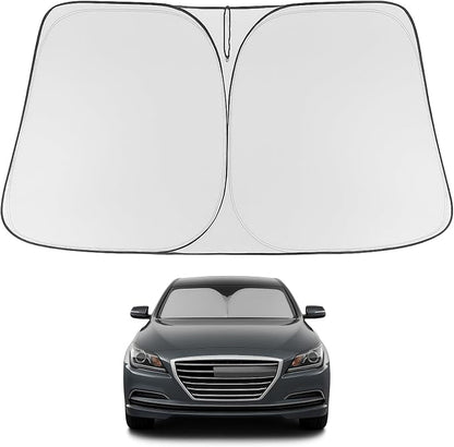 Proadsy 2026 Upgrade Windshield Sun Shade Custom Fit 2015-2016 Genesis Foldable Front Sunshade Protector Sun Visor Blocks UV Rays Keep Car Cooler
