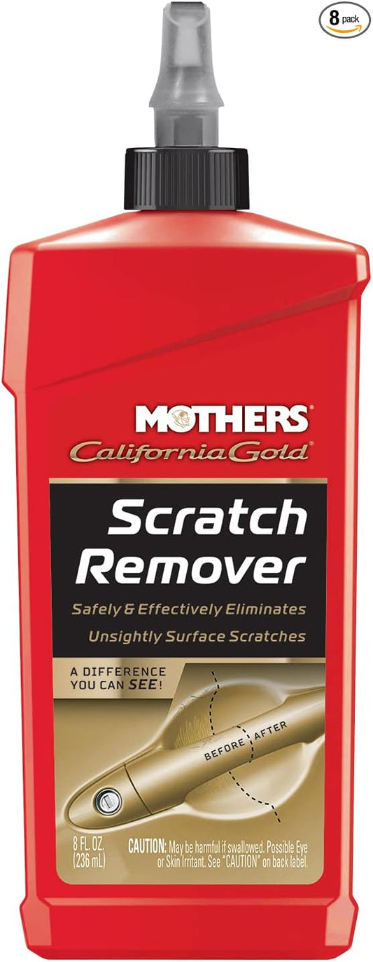 Mothers California Gold Scratch Remover, 8 oz. – Safely & Effectively Eliminates Light Scratches, Scuffs & Transfers from Paint & Clearcoat, Restores Shine Around Handles and High-Touch Areas (08408)