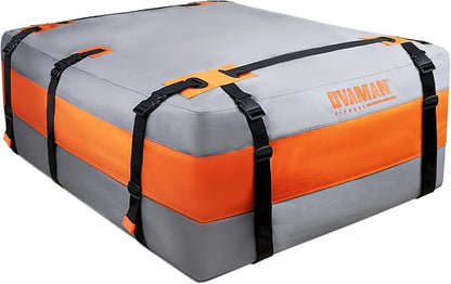 Car Rooftop Cargo Carrier Bag – 23 Cubic Feet Waterproof Heavy Duty 900D Roof Bag for All Vehicles SUV with/Without Roof Rack, Car Storage Bag with Anti-Slip Mat, 6 Hooks & Luggage Lock