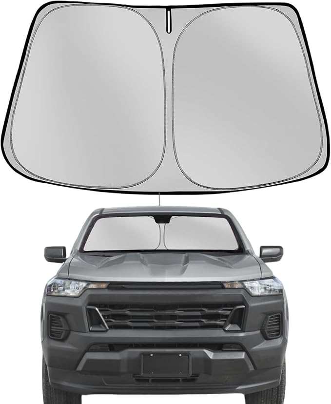 Windshield Sun Shade for 2023-2025 Che-vro-let/Chevy Colorado Foldable Sun Sunshade for Car Front Window Blocks UV Rays and Heat Automotive Interior Protector Custom Fit Accessories