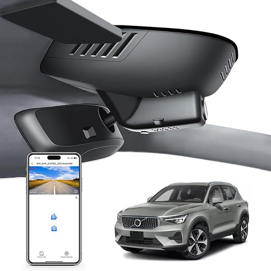 Mangoal 4K Dash Cam Custom for XC40 2023-2026 & XC40 Recharge 2021-2024 (Model B),B4 B5 T4 T5 P8 Accessories,Integrated OEM Look,UHD 2160P Video,WiFi & App, Loop Recording, Easy to Install, 64GB Card