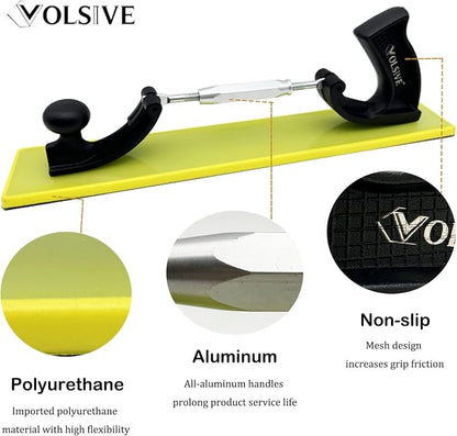 VOLSIVE Adjustable Sander Longboard Flexible Hand Sanding Blocks with Hook & Loop Backing Handle Sander, 7x42cm