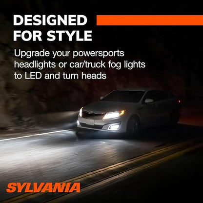 SYLVANIA - 9005 LED - Fog Lights For Cars and Trucks - Headlight Bulbs for Off Road Powersports - 6000k Cool White LED Light - Long-Lasting Bulbs - No Polarity - DIY Upgrade