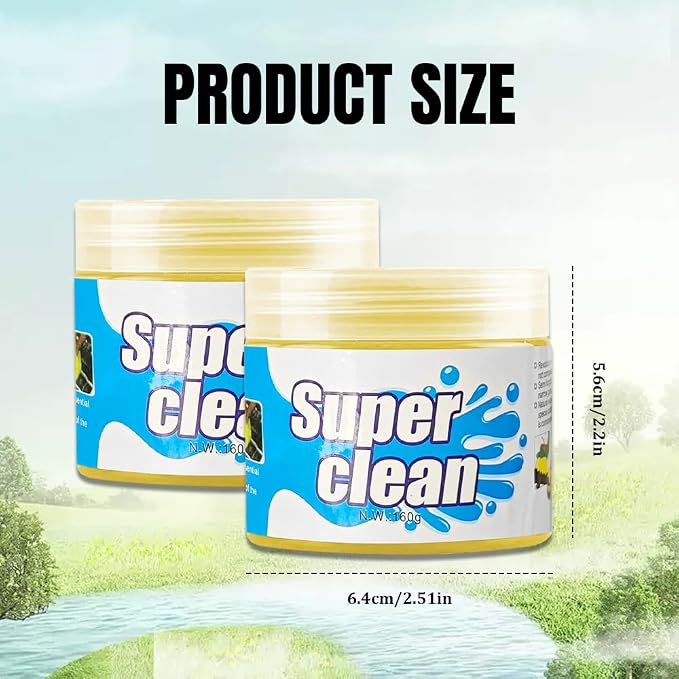 Car Cleaning Gel, Car Cleaning Supplies, Car Cleaning Putty, Universal Car Cleaning Kit Auto Detailing Tools Car Accessories Fit for Automotive, Keyboard, Camera, Printers (Yellow, 2PCS)
