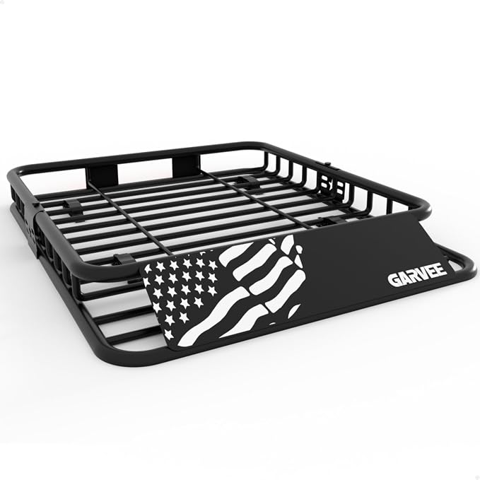 GarveeLife 46" x 36" Universal Roof Rack Cargo Carrier Basket, 200 Lbs Capacity Rooftop Cargo Rack, Car Top Luggage Holder Basket Heavy Duty for SUVs, Trucks, Vehicles