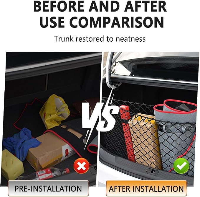 43.3" x 15.7" Truck Bed Organizer,Elastic Shrink Truck Cargo Net with 4 Metal Hooks Keep Truck Interior Tidy,Truck Bed Storage Hold Many Items Compatible with Chevrolet,Ford,GMC (L 43.3"x15.7")