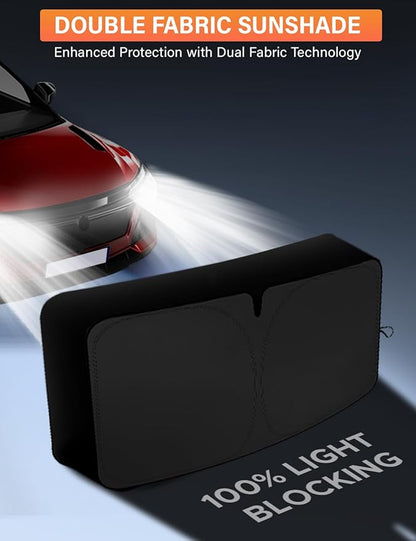 EcoNour Windshield Sunshade Compatible for Acura TLX 2021-2024 2025 2026, Sun Visor for Front Windshield & Window Sun Shade Cover, UV Heat Blocker & Protector, Car Accessories