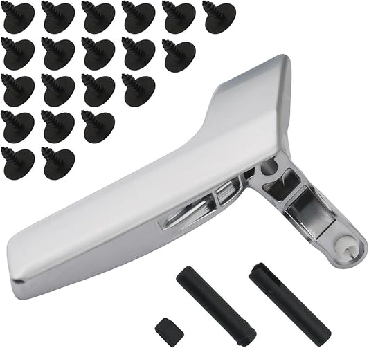 Metal Interior Door Handle Repair Kit | Compatible with Mercedes-Benz W204 X204 C230 C250 C280 C300 C63 GLK250 GLK280 GLK300 | Inside Inner Front or Rear Right Passenger Side Door Lever Matter Sliver
