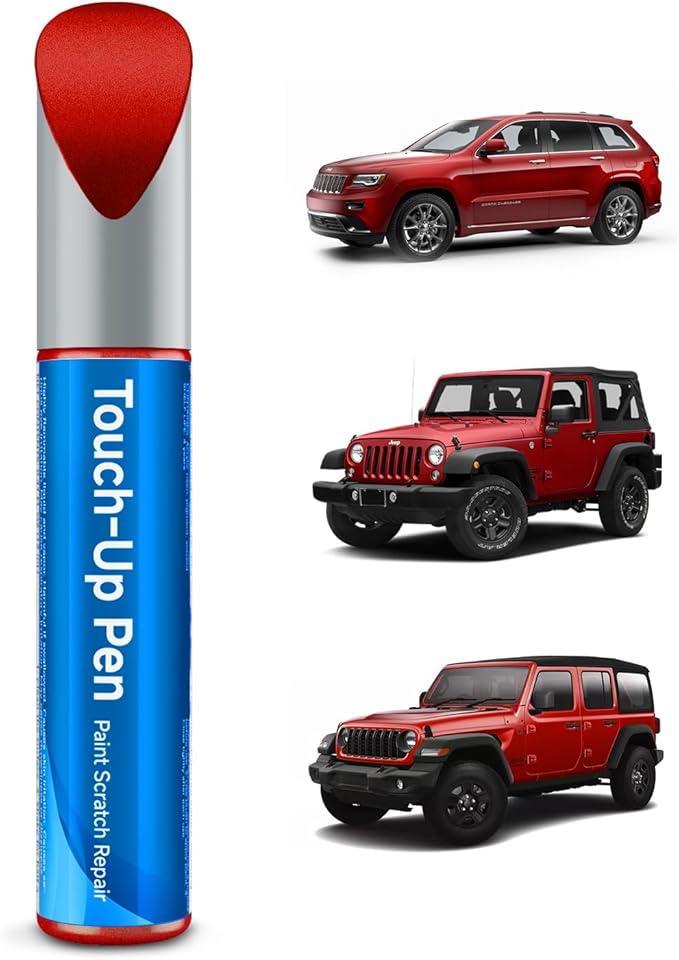 Touch Up Paint Compatible with Jeep Exact Match Touch Up Paint Car Scratch Repair (Firecracker Red(PRC/MRC) Compatible with Cherokee/Wrangler-JK/Wrangler-JK-Unlimited)